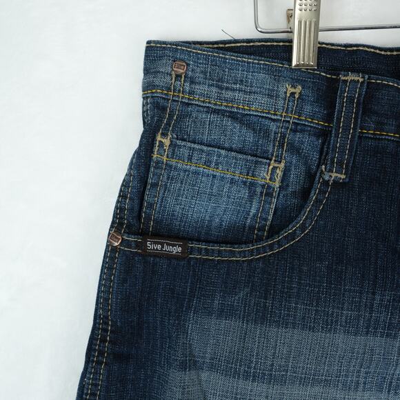 Vintage 5ive Jungle & Co Shorts Mens 36x14.5 Y2K Baggy Jorts Skater Grunge Rap - Picture 3 of 10